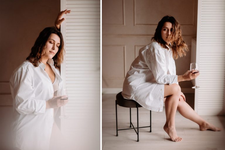 naturalna sesja kobieca w studiu