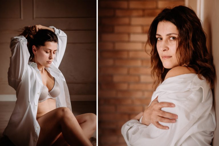 naturalna sesja kobieca w studiu
